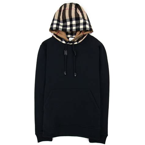 burberry check hood sweatshirt.